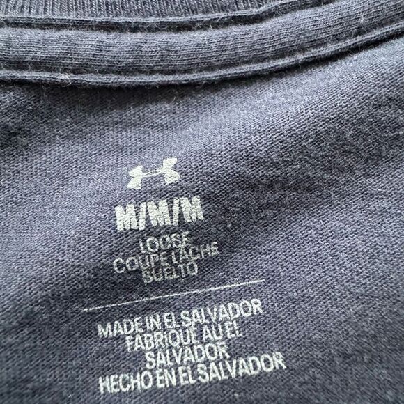 Under Armour Blue Freedom T-Shirt Short Sleeve Loose Fit Men’s Size Medium - Picture 8 of 13